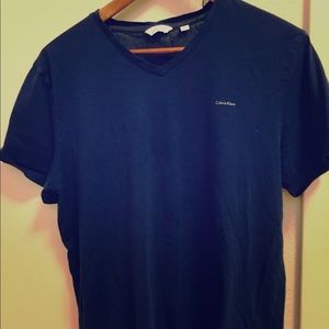 Men’s Calvin Klein’s navy short sleeve v-neck T